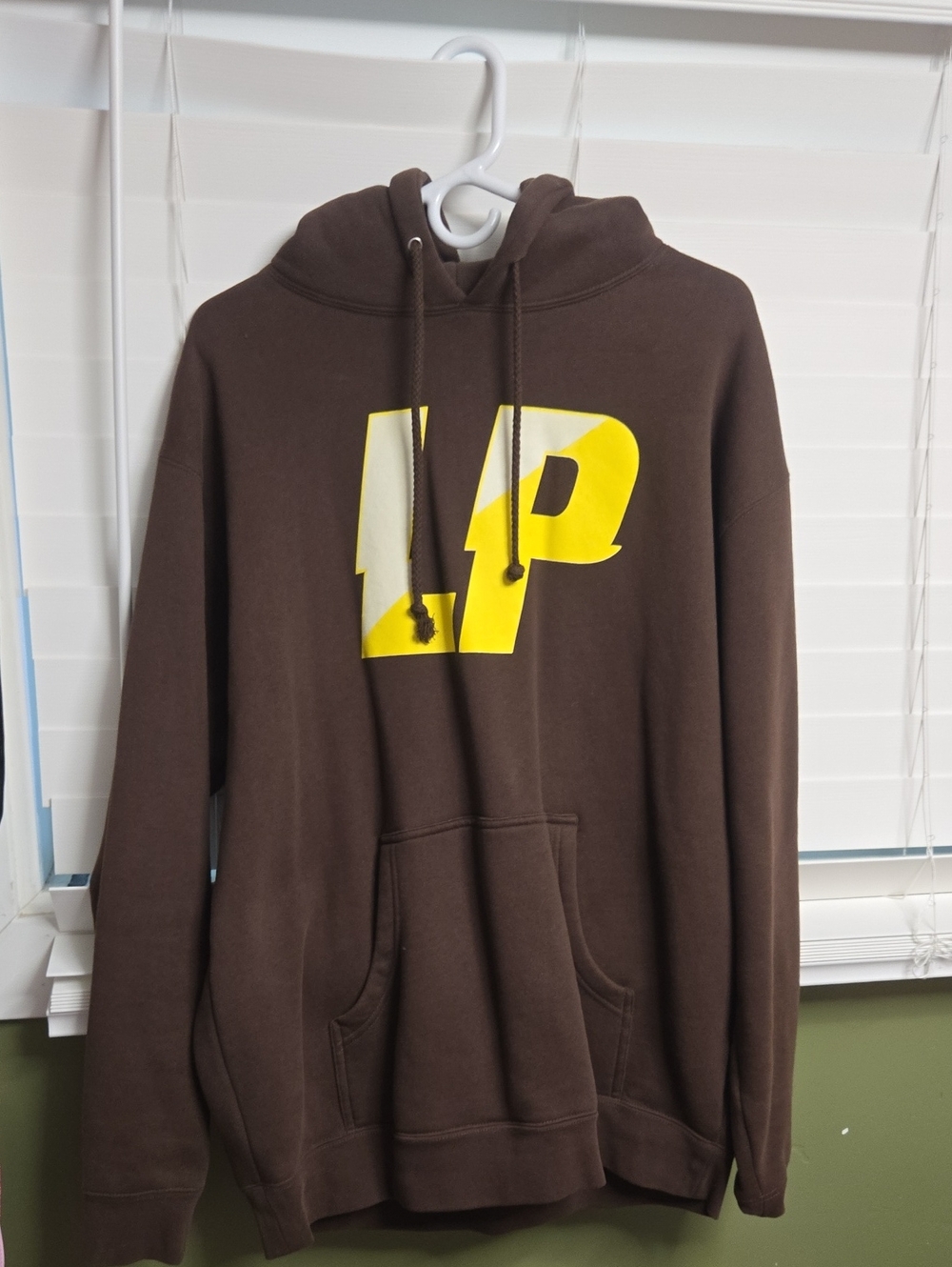 Brown Hoodie with Yellow LP- Concert Hoodie. Size XL